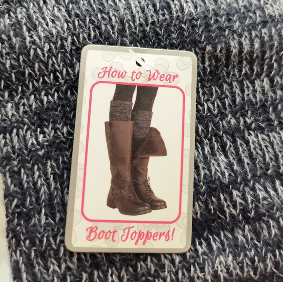 Ladeda Leg Warmers Boot Toppers Women's OSFM Gray - Picture 4 of 5